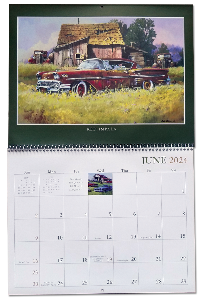 "2024 Junkyard Classics Calendar" Dale Klee Art Gallery