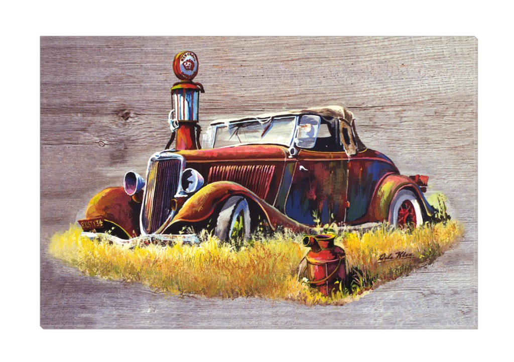 "Roadster On Barnwood" Canvas